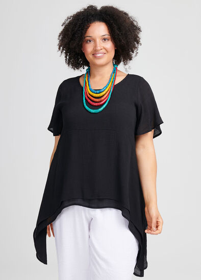 Plus Size Waterfall Top