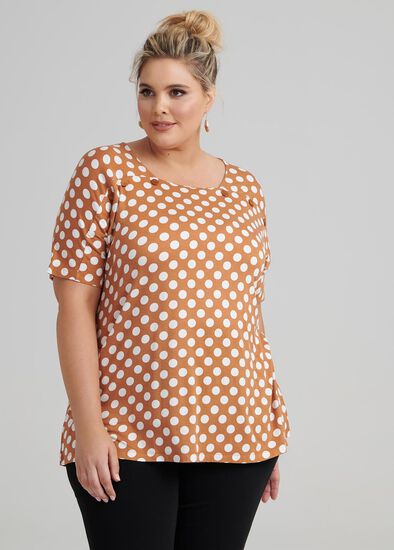 Plus Size Spotastic Bamboo Top