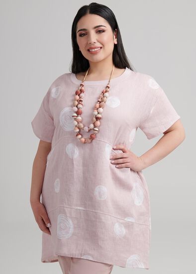 Plus Size Petite Circle Linen Tunic