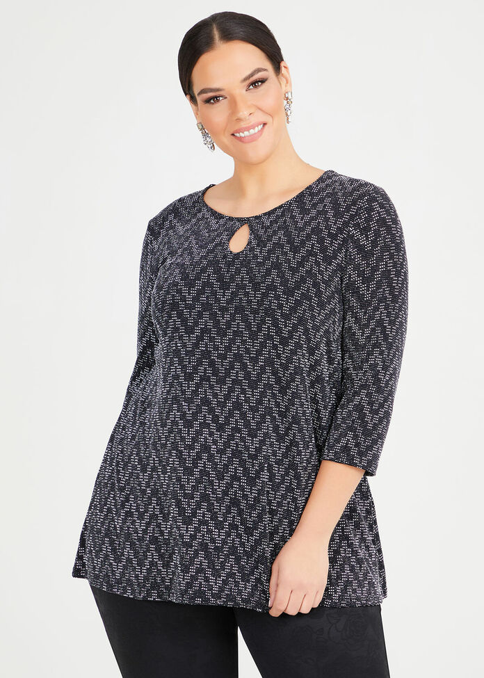 Violetta Lurex Knit Top, , hi-res