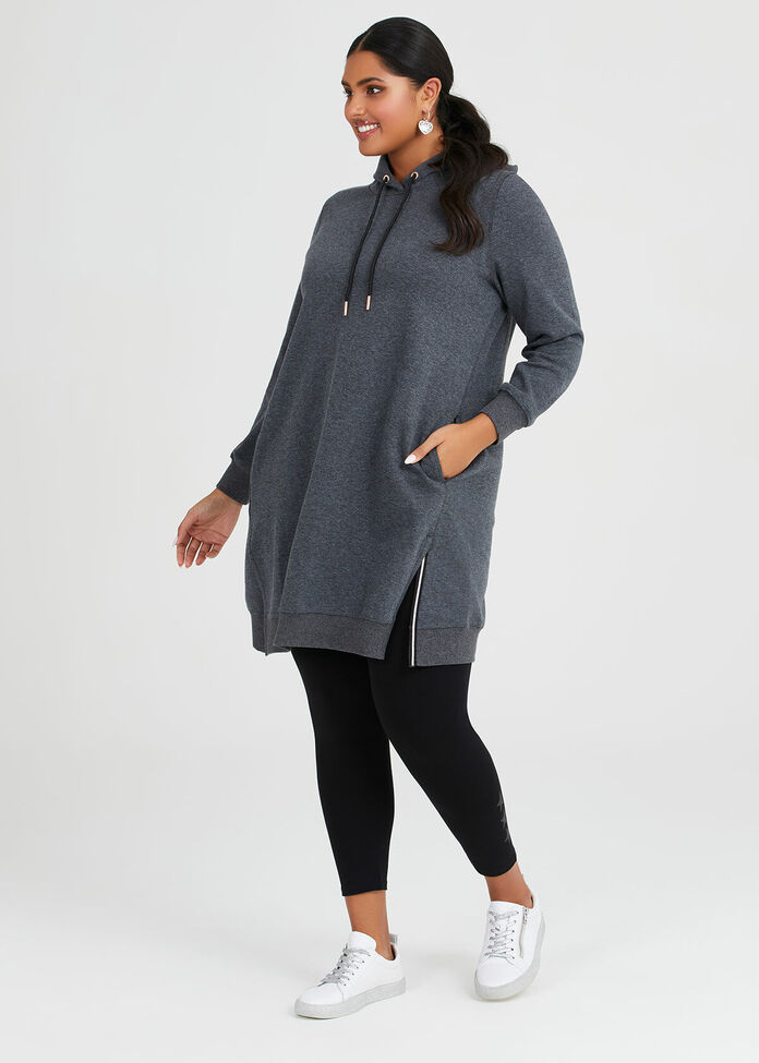 Hooded Sweat Dress, , hi-res