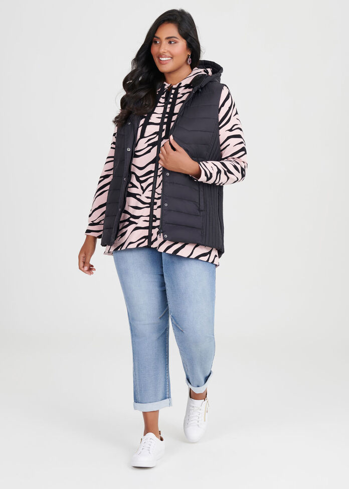 Organic Zebra Hooded Top, , hi-res