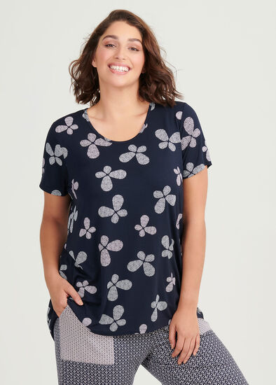 Plus Size Bamboo Butterfly Pj Top