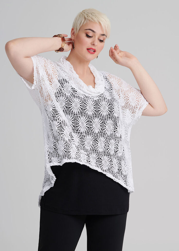 Map It Out Lace Top, , hi-res