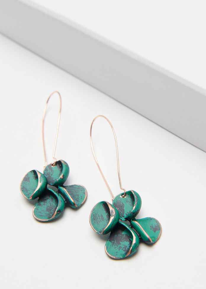 Copper Bloom Earrings, , hi-res