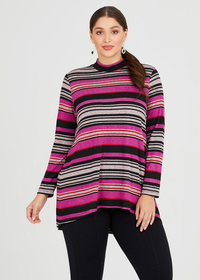 Bamboo Cosy Stripe Top, , hi-res