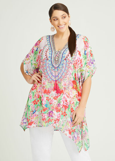 Plus Size Natural Summer Fun Kaftan