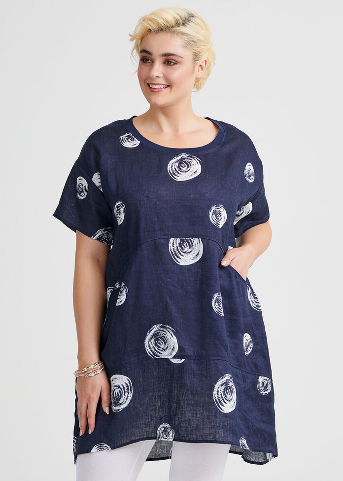 Circle Linen Tunic, , hi-res