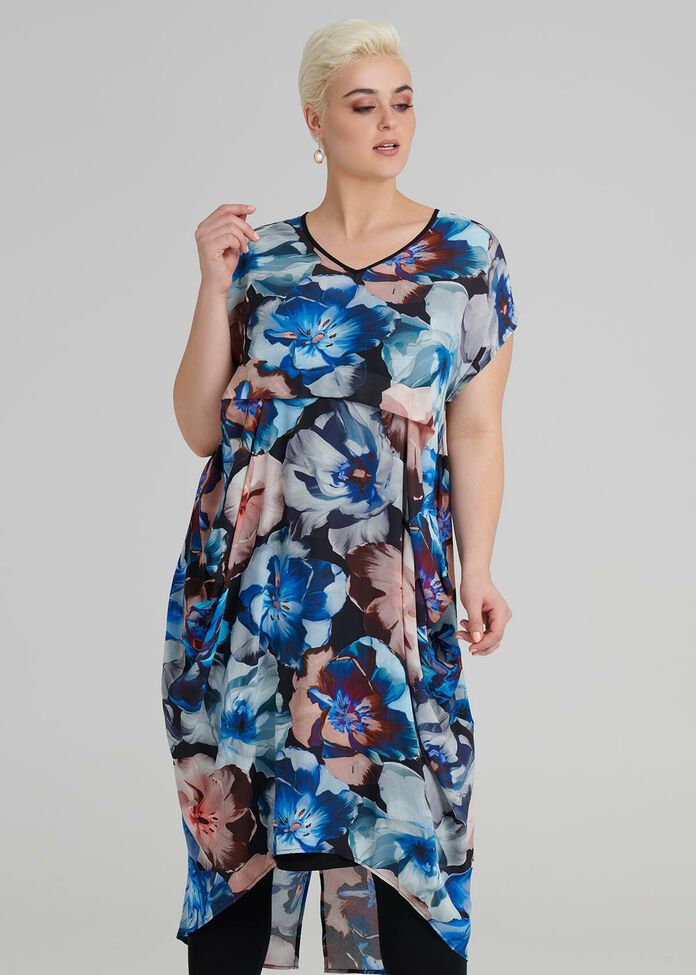 Jardin Print Dress, , hi-res