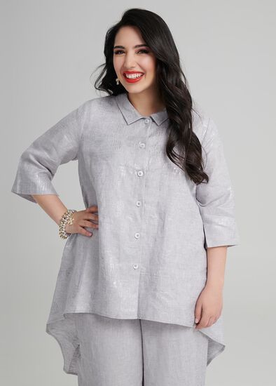 Plus Size Petite Kasbah Linen Shirt