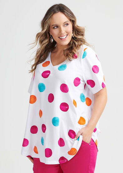 Plus Size Organic Pop Spot Top