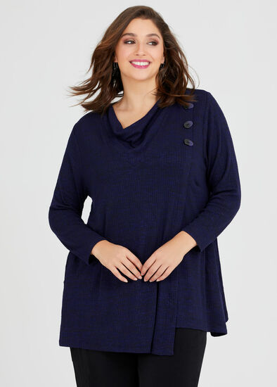 Plus Size Rival Rib Texture Tunic