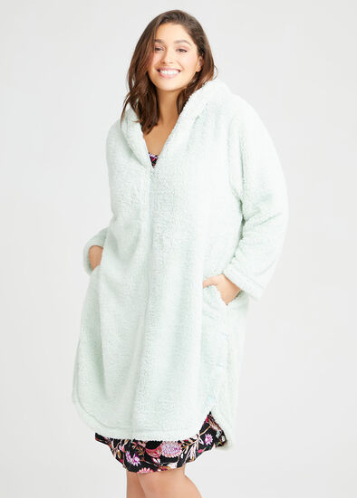 Plus Size Cosy Zip Hoodie Dressing Gown