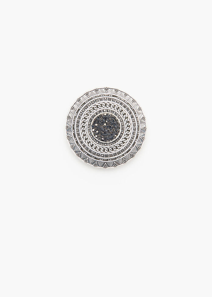 Ornate Metal Brooch, , hi-res