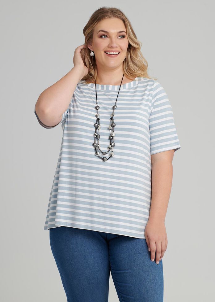 Whisper Stripe Top, , hi-res