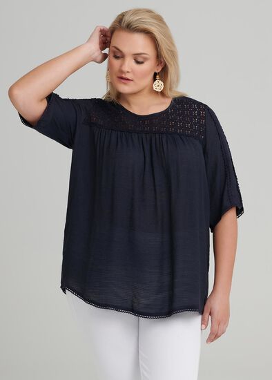 Plus Size Dobby Top