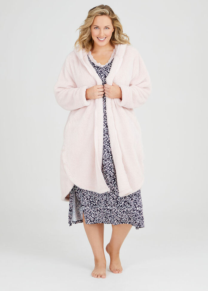 Cosy Zip Hoodie Dressing Gown, , hi-res