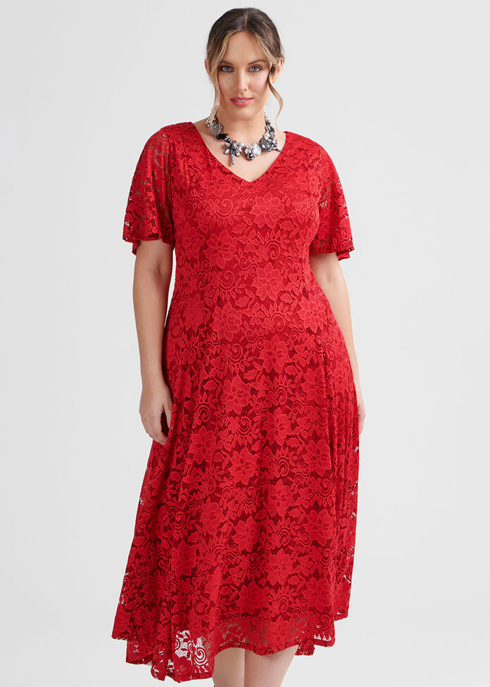 Scarlet Lace Dress, , hi-res