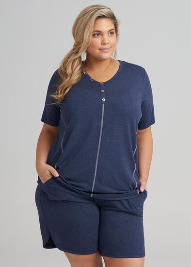 Plus Size Lurex Lounge Tee