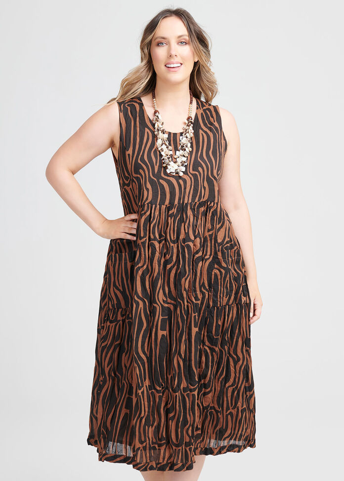 Cotton Tribal Print Dress, , hi-res