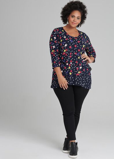 Plus Size Confetti Spot Top