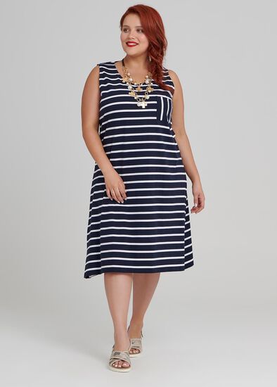 Plus Size Smart Stripes Dress