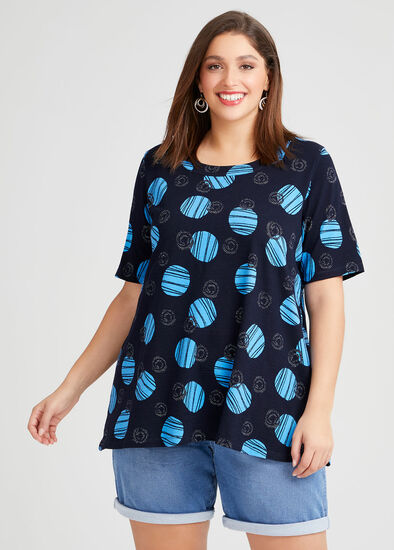 Plus Size Cotton Fun Spot Top