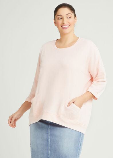 Plus Size Cotton Leisure Sweat Top