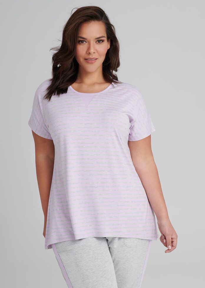 Lounge Bamboo Stripe Top, , hi-res