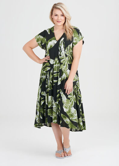 Plus Size Natural Lush Jungle Dress