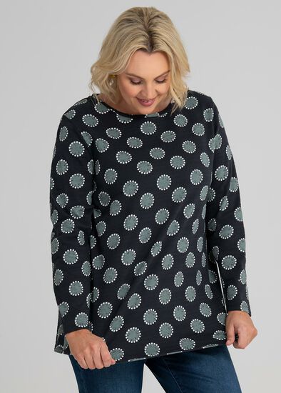 Plus Size Textured Spot Top