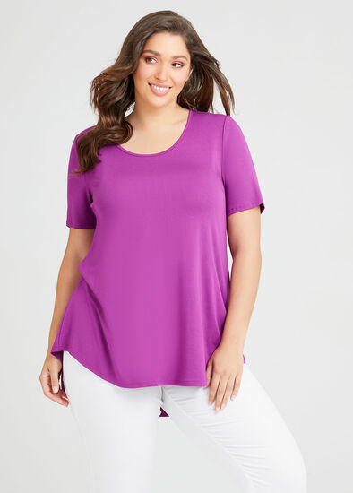 Plus Size Bamboo Base S/slv Top