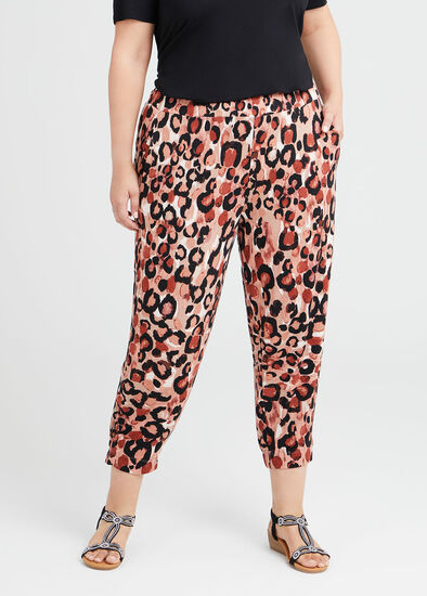 Plus Size Bamboo Animal Drift Crop Pant