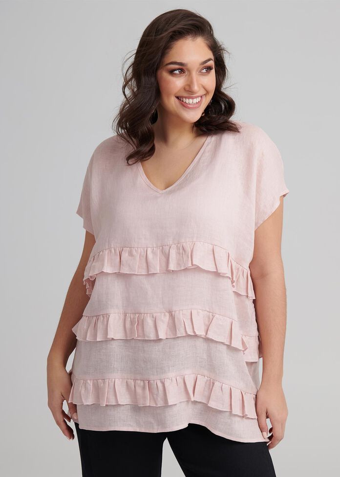 Linen Salma S/slv Tunic, , hi-res