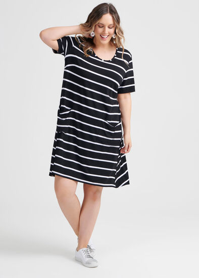 Plus Size Beaucoup Stripe Dress