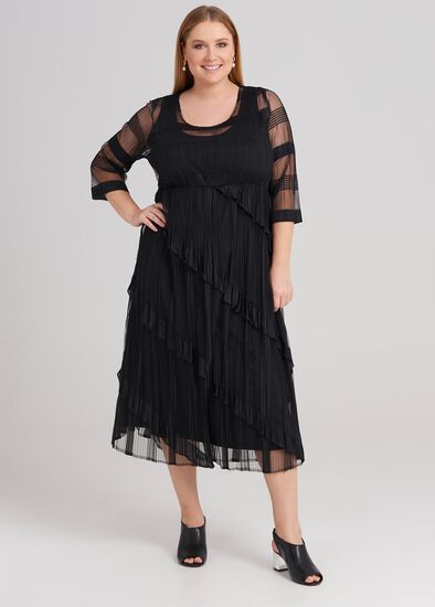 Plus Size Hazine Pleated Dress