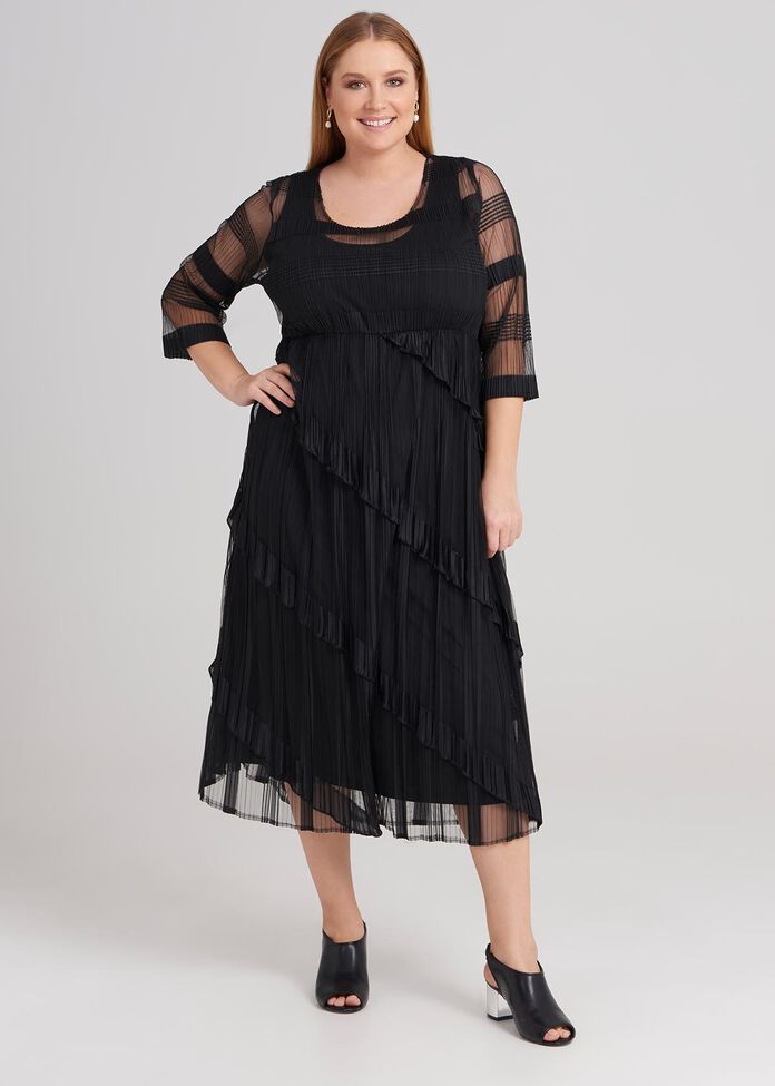 Hazine Pleated Dress, , hi-res