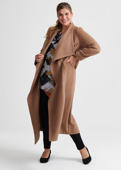 Plus Size Waterfall Coat