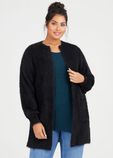 Plus Size Sophia Fluffy Cardigan