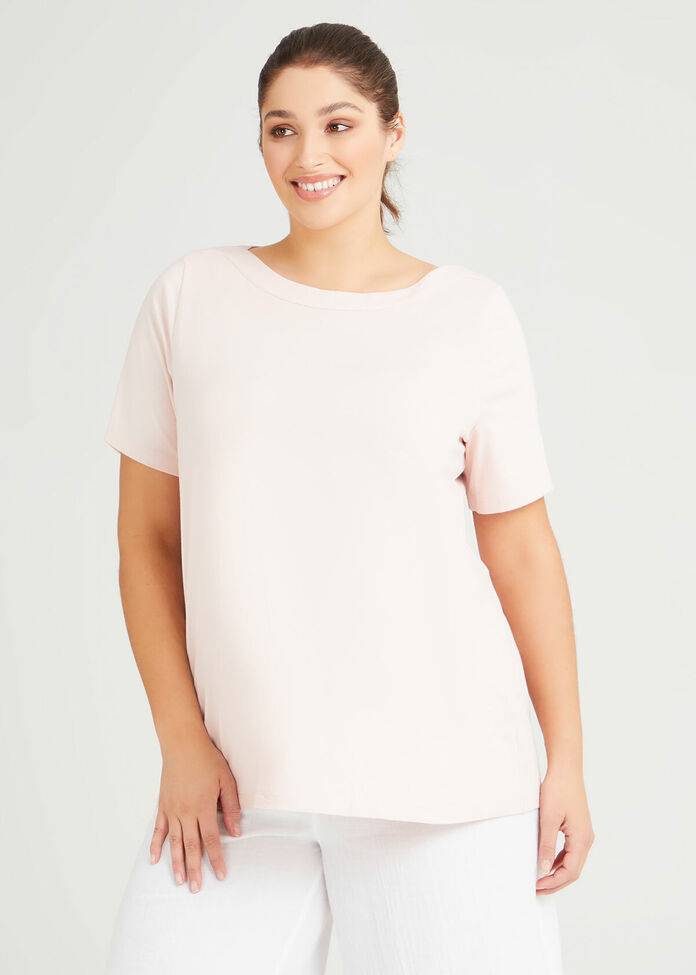 Organic Boat Neck T-shirt, , hi-res