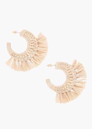 Raffia Hoop Earrings