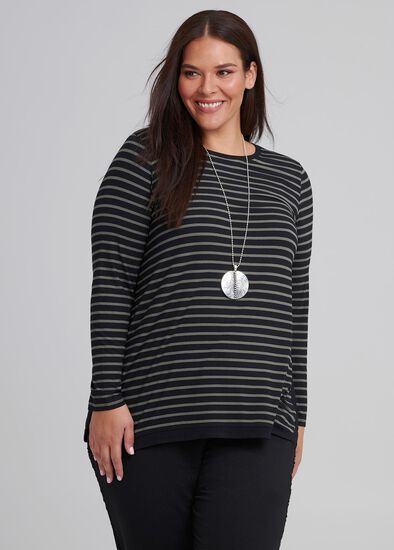 Plus Size Urban Stripe Top