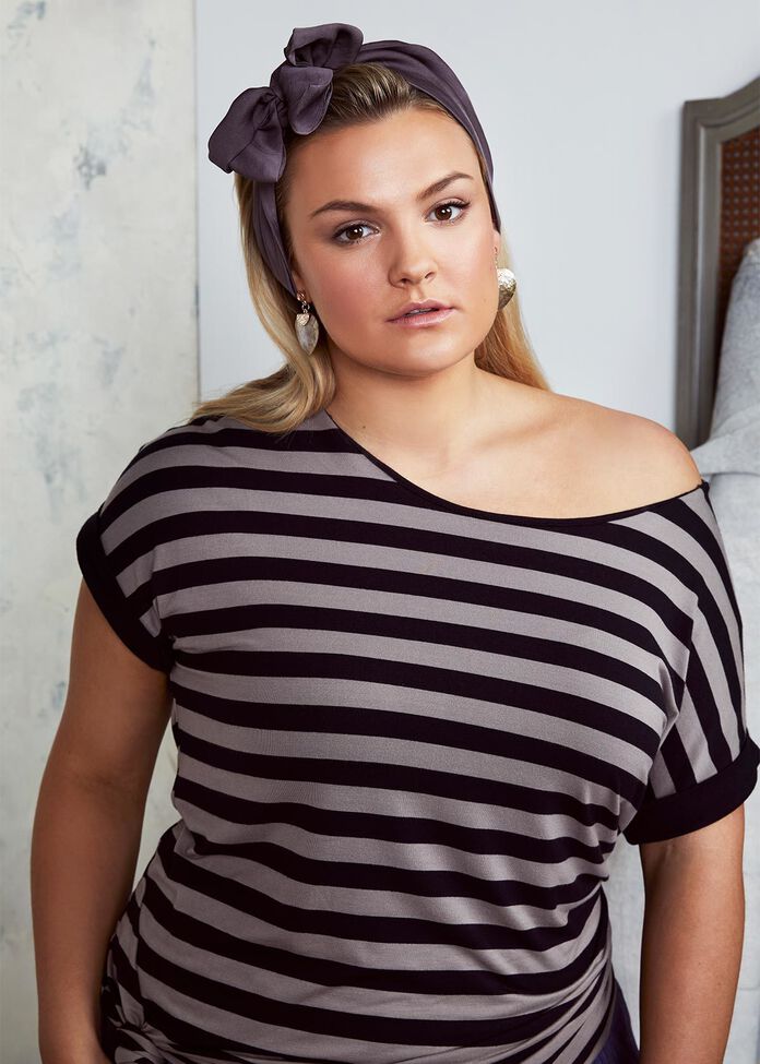 Stripe Knot Top, , hi-res