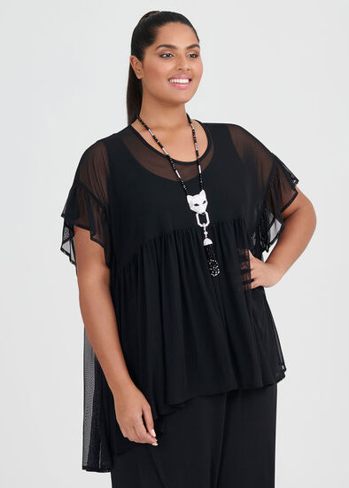 Plus Size Mesh Celeste Top