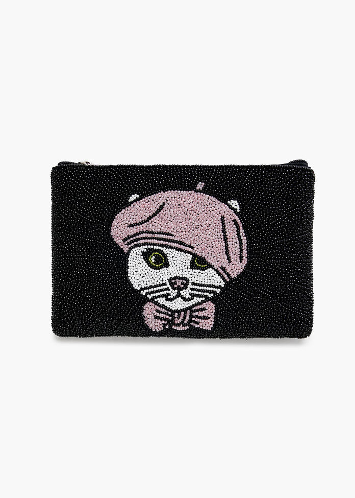 Cat Beaded Bag, , hi-res