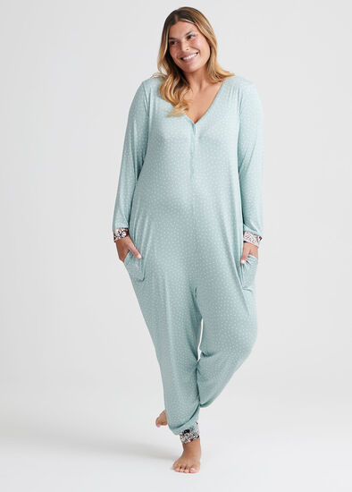 Plus Size Spot Lounge Onesie