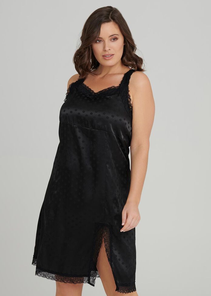 Lace Trim Nightie, , hi-res