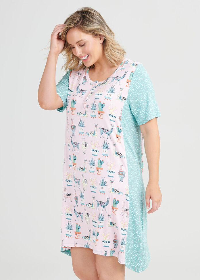 Bamboo Spliced Nightie, , hi-res