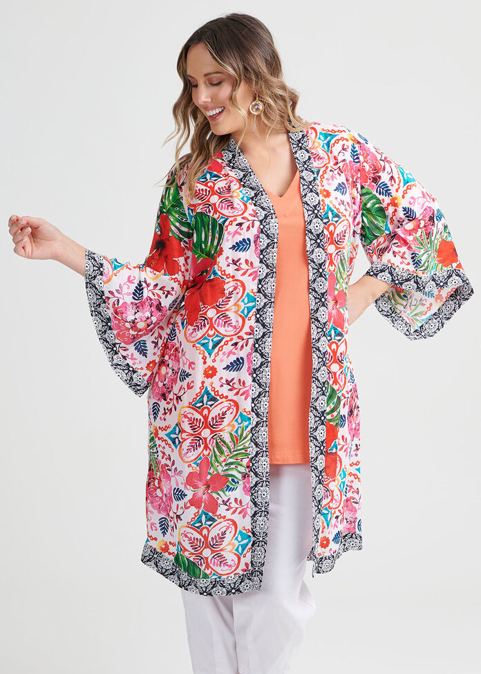 Natural Boho Kimono, , hi-res