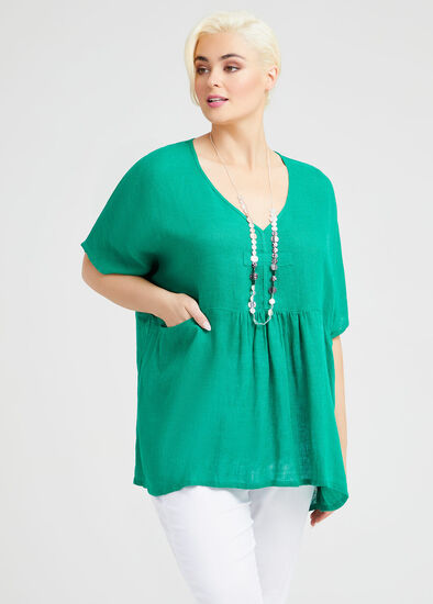 Plus Size Linen Santos Top